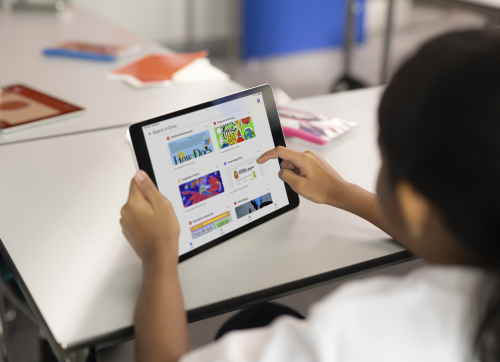 A Student Look At Project Work On Their Ipad