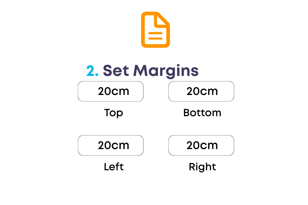 Set margins on pages on ipad